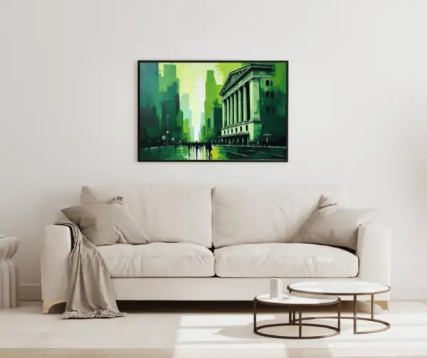 Verdant Exchange - Wall Street Canvas Art - Image 4