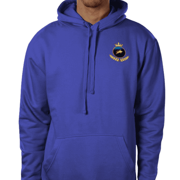 Investor 44 Royal Blue Crown Hoodie front view