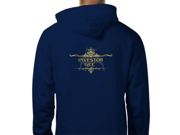 No Mercy Just Margins Investor Navy Hoodie - Image 2