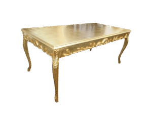 Another angle of baroque gold dining table by Casa Padrino.