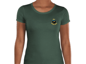 Front view of Royal Empress 195 Ringspun T-Shirt, womens luxury apparel from Crown Luxe Sovereign at Investor GCC