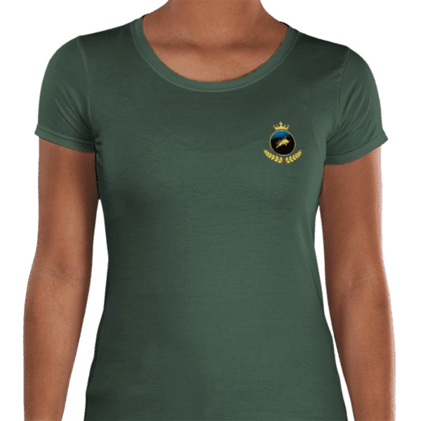 Front view of Royal Empress 195 Ringspun T-Shirt, womens luxury apparel from Crown Luxe Sovereign at Investor GCC