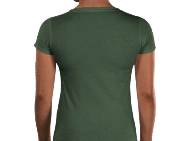 Close-up of Royal Empress 195 Ringspun T-Shirt, womens luxury apparel by Crown Luxe Sovereign at Investor GCC