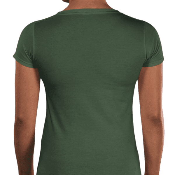 Close-up of Royal Empress 195 Ringspun T-Shirt, womens luxury apparel by Crown Luxe Sovereign at Investor GCC