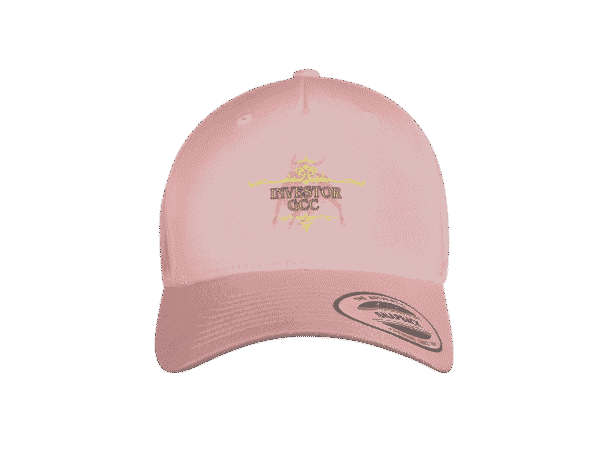 Close-up of Royal Investor Flexfit Cap, luxury headwear by Crown Luxe Sovereign at Investor GCC