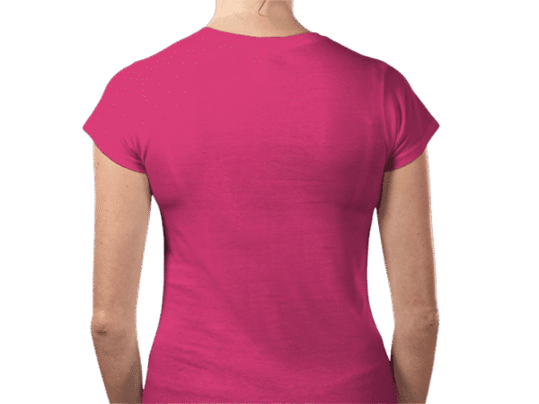 Back view of Women's Luxury Investor GCC T-Shirt Magenta