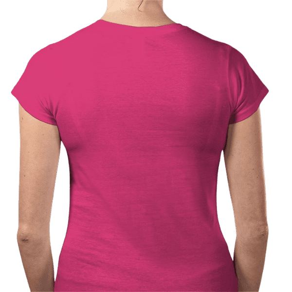 Back view of Women's Luxury Investor GCC T-Shirt Magenta
