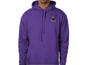 Front view of Royal Crown Premium Hoodie, mens luxury activewear from ElitePulse Sovereign at Investor GCC
