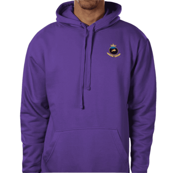 Front view of Royal Crown Premium Hoodie, mens luxury activewear from ElitePulse Sovereign at Investor GCC