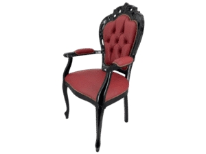 Another angle of the Magnificent Luxury Baroque Dining Room Chair, displaying its premium leather upholstery and baroque styling.