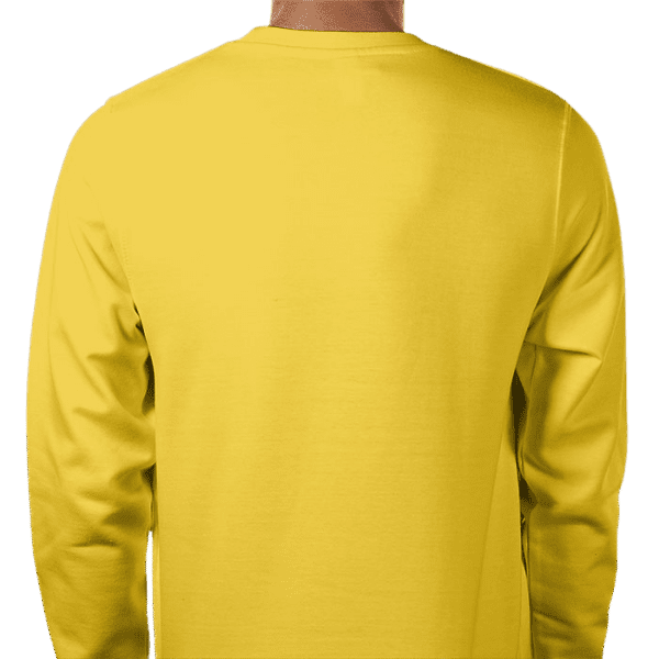 Back view of Luxury Investor Sweatshirt Yellow, mens luxury activewear by ElitePulse Sovereign at Investor GCC