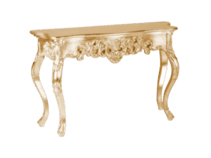 Front perspective of the Elegant Gold Baroque Console Table.