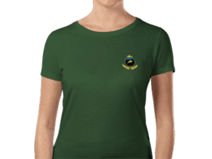 Women’s Luxury T-Shirt Forest Green Front Elegance