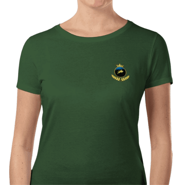 Women’s Luxury T-Shirt Forest Green Front Elegance