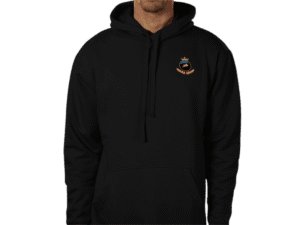 Front view of Royal Crown Sable Hoodie, luxury apparel by Investor GCC