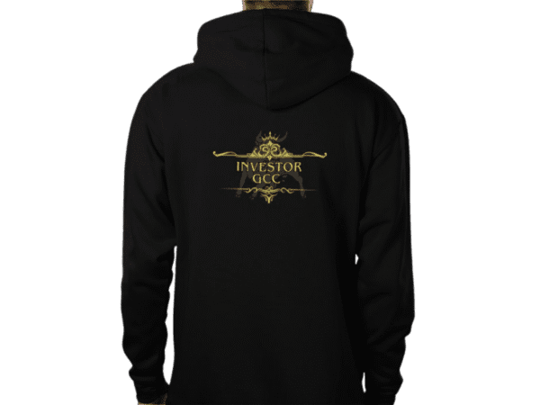 Back view of Royal Crown Sable Hoodie, luxury apparel by Investor GCC