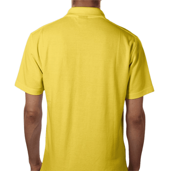 Back view of Premium Crown Investor Sunlit Polo, luxury apparel by Investor GCC