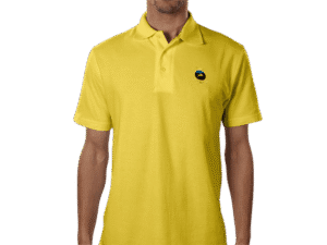 Front view of Premium Crown Investor Sunlit Polo, luxury apparel by Investor GCC