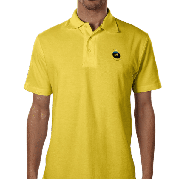 Front view of Premium Crown Investor Sunlit Polo, luxury apparel by Investor GCC