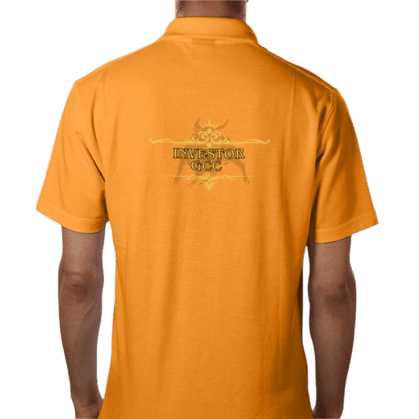 Back view of Premium Crown Polo Citrine, luxury apparel by Investor GCC