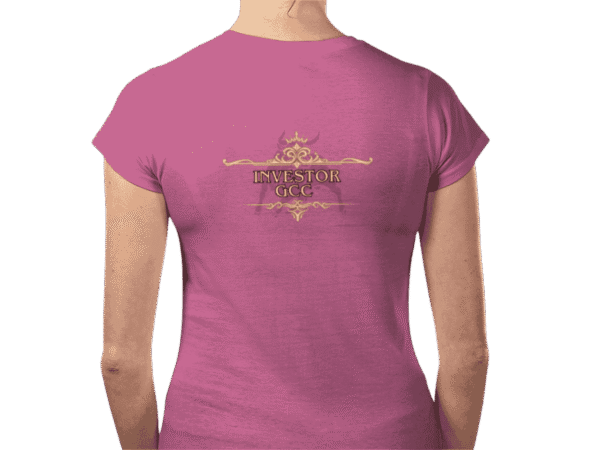 Back view of Regal Rose T-Shirt, luxury apparel by Investor GCC