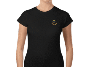 Front view of Sable Crown T-Shirt, luxury apparel by Investor GCC