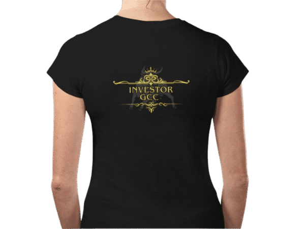 Back view of Sable Crown T-Shirt, luxury apparel by Investor GCC