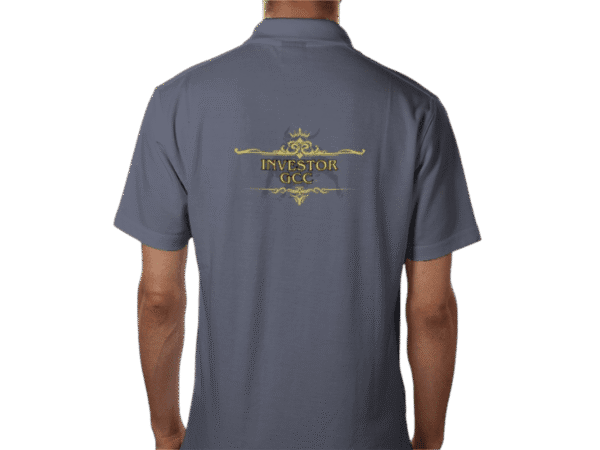 Back view of Premium Crown Polo Sterling, luxury apparel by Investor GCC