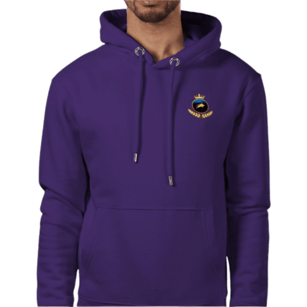 Front view of Imperial Crown Premium Hoodie, mens luxury activewear from ElitePulse at Investor GCC